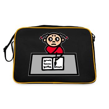 Girls Desk - Learn School Homework - Retro Bag - black/gold - Back