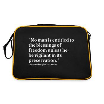Memorial Day Quotes - Retro Bag - black/gold - Back