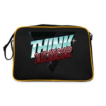 health informatics specialist clothing - Retro Tasche - Schwarz/Gold - Hinten