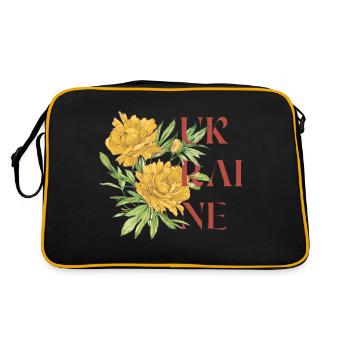 Fleurs jaunes ukrainiennes - Sac Retro - noir/or - Dos