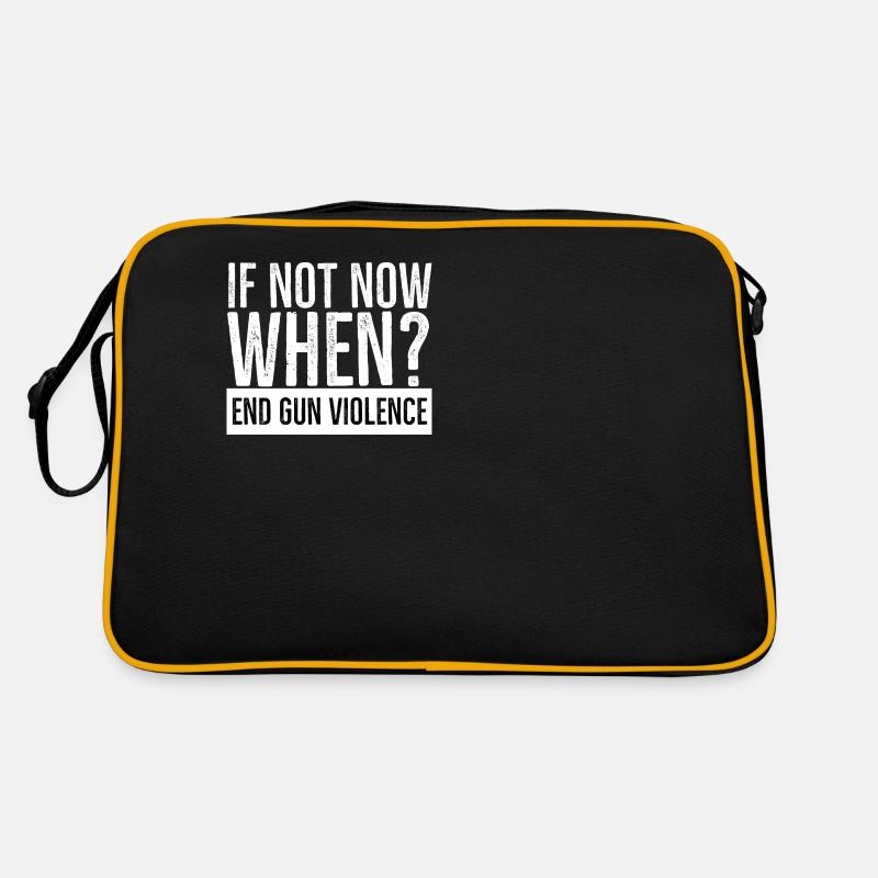 Wenn nicht jetzt, wenn Waffengewalt beendet wird Retro Tasche