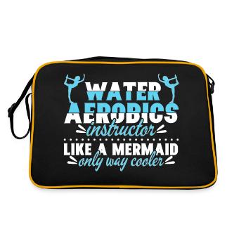 Water Aerobics Instructor Like Mermaid - Retro Bag - black/gold - Back