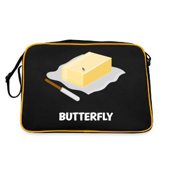 Drôle de papillon Pun Butter Fly - Sac Retro - noir/or - Dos