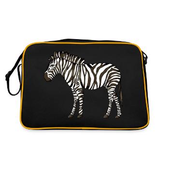 Zèbre - Sac Retro - noir/or - Dos