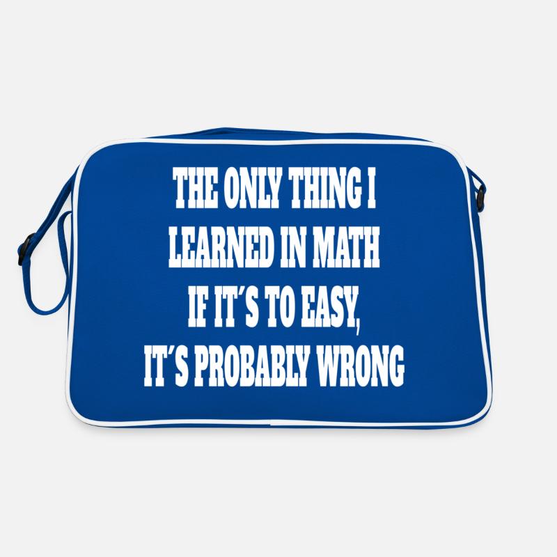 Math Funny Saying Math Professeur Élève Sac Retro