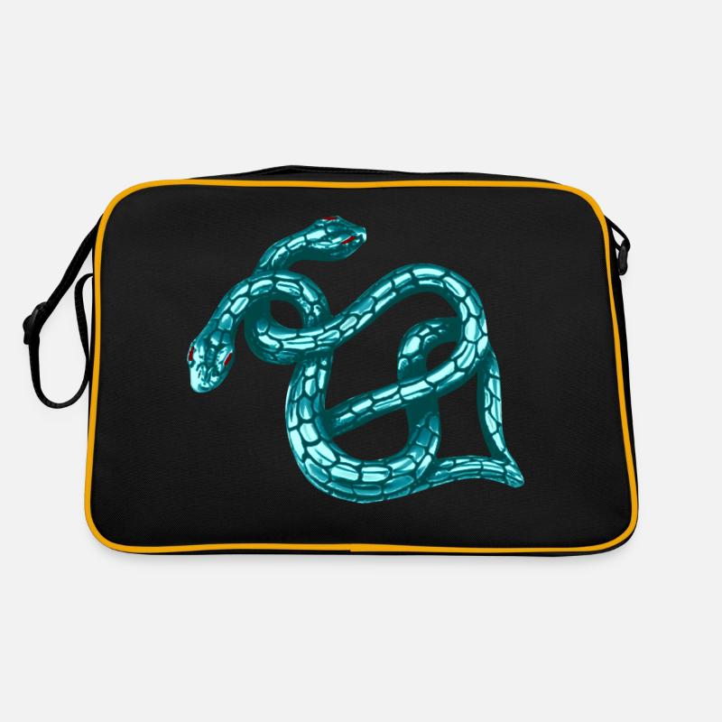 Schläuche - Retro Tasche - Schwarz/Gold