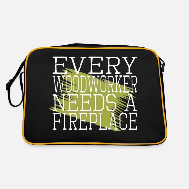 cabinetmaker tools fun jokes lumber safety helmet Retro Bag