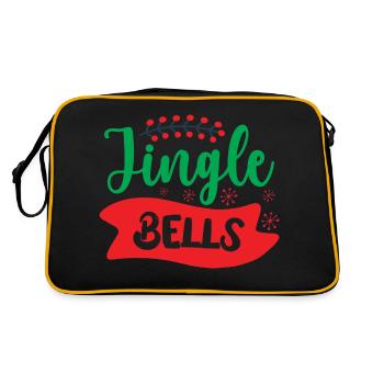 Jingle bells - Christmas humor - Retro Bag - black/gold - Back