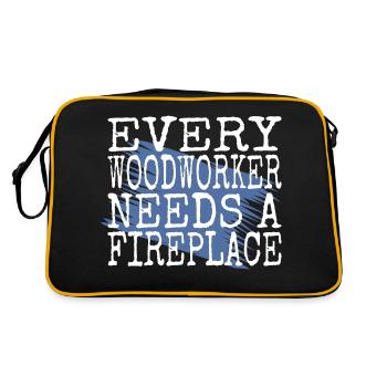 hearbeat lumberman a carpenters prayer tshirts - Retro Bag - black/gold - Back