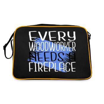 present gift idea lumberman - Retro Bag - black/gold - Back
