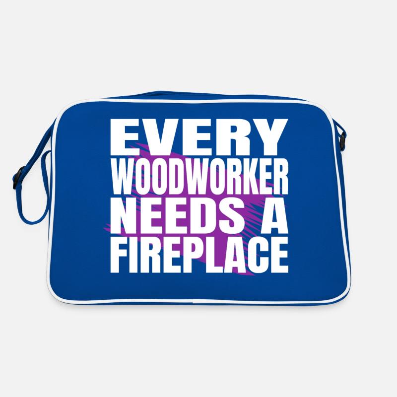 cool logging lumberjackwoodworking carpenter Retro Tasche