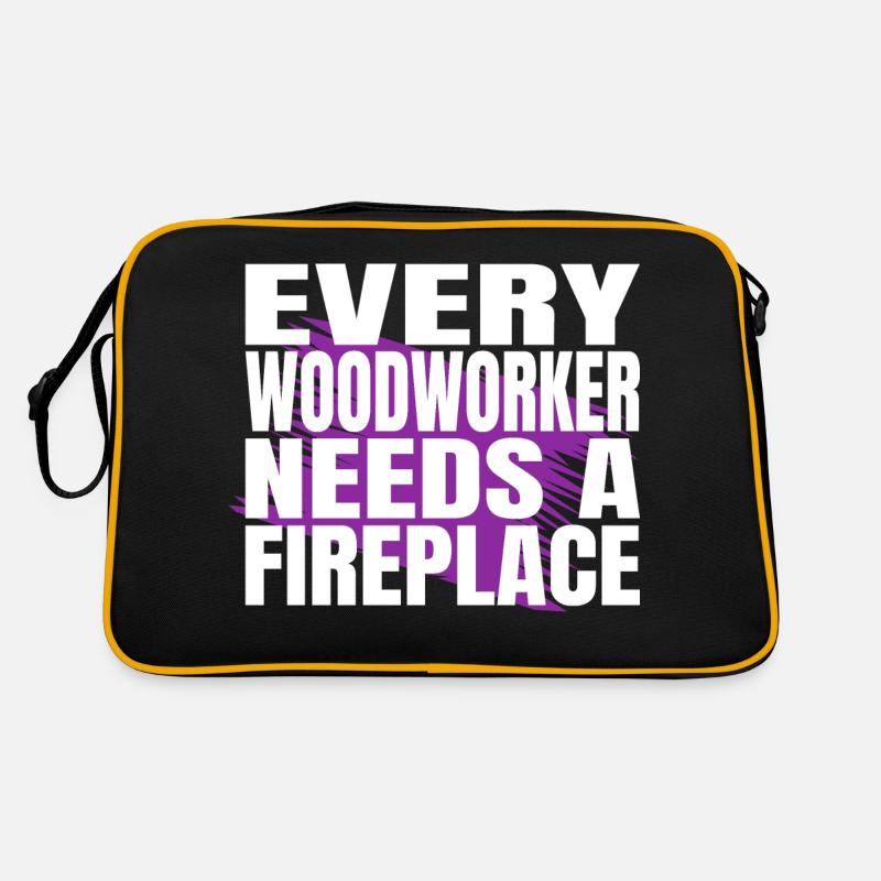 cool logging lumberjackwoodworking carpenter Retro Bag
