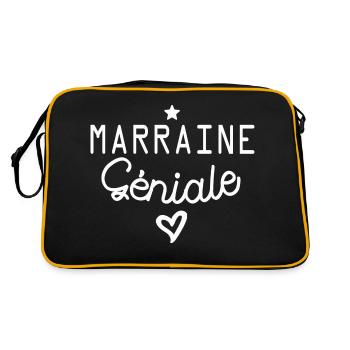 marraine géniale / humour marraine - Sac Retro - noir/or - Dos