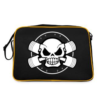 Moteurs Head Bones - Sac Retro - noir/or - Dos