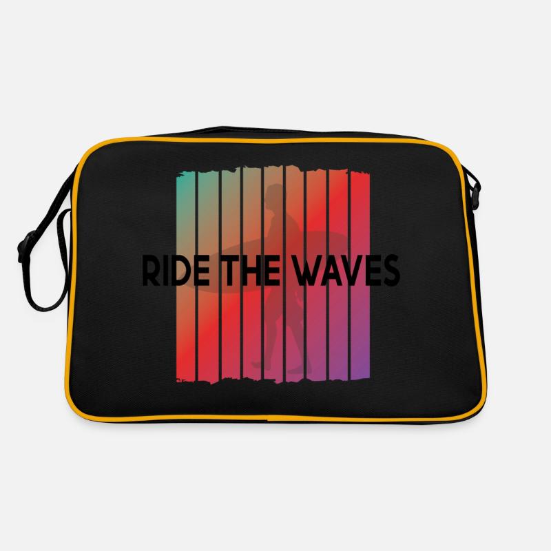 Surfing Surfboard Surfer Geschenksidee Retro Tasche