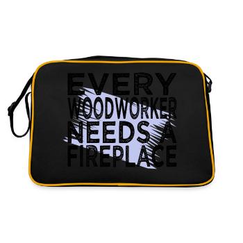 union carpenter lumber felling statement - Retro Bag - black/gold - Back