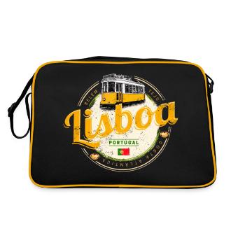 Lisbonne Portugal avec Retro Tram Vintage Souvenir - Sac Retro - noir/or - Dos