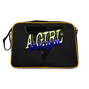 abortion is healthcare abortion low feminine - Retro Bag - black/gold - Back