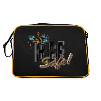 Bee Safe, the planet's most important insect. - Retro Bag - black/gold - Back
