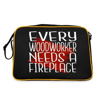 Woodworker Fun Forestry Union T-shirts de charpentier - Sac Retro - noir/or - Dos