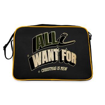 Anti Chaton Dinosaures Big Cat Joke Couples Barbe - Sac Retro - noir/or - Dos