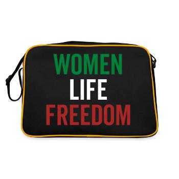 femmes vie liberté - Sac Retro - noir/or - Dos