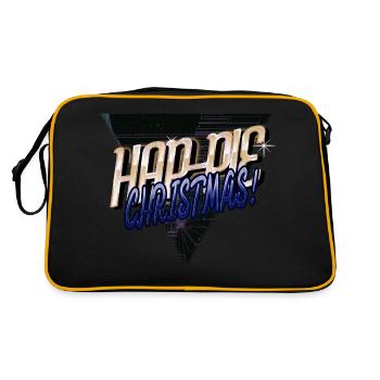 sayings cool funny sayings funny gym beach - Retro Tasche - Schwarz/Gold - Hinten