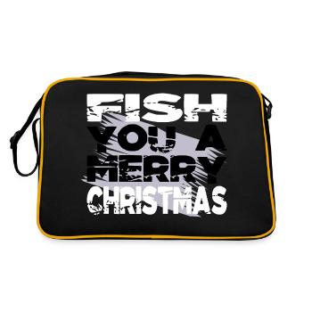 angling funny quote under the tree sayings baby - Retro Bag - black/gold - Back