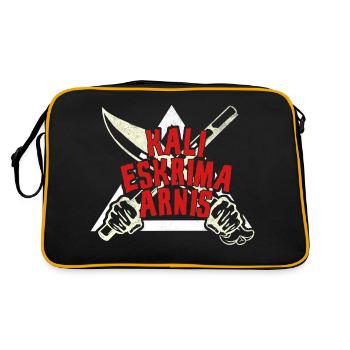 Philippines Kali Eskrima Arnis Fighter I Cadeau - Sac Retro - noir/or - Dos