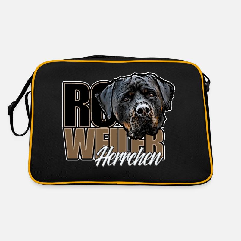 Rottie Herrchen Retro Tasche