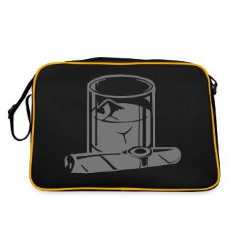 Zigarre - Retro Tasche - Schwarz/Gold - Hinten