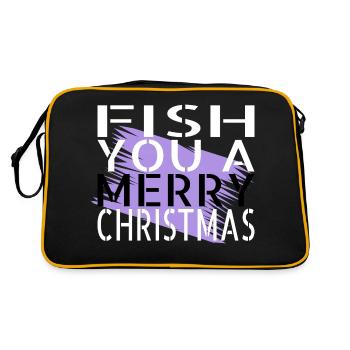 Dictons de citation de pêcheurs Tournois de pêche - Sac Retro - noir/or - Dos