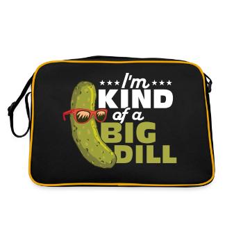 I'm Kind Of A Big Dill Cucumber Pickle - Retro Tasche - Schwarz/Gold - Hinten