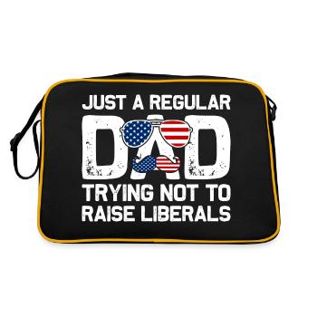 Just A Regular Dad Trying Not To Raise Liberals - Retro Bag - black/gold - Back