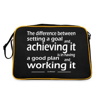 A constant struggle a ceaseless battle to success - Retro Bag - black/gold - Back