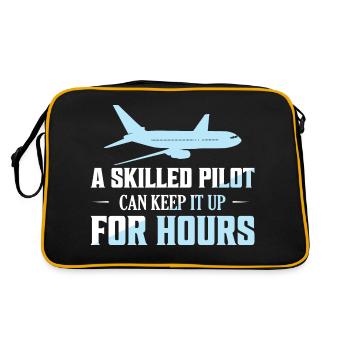 Un pilote qualifié peut le garder pendant des heures Compagnie aérienne A - Sac Retro - noir/or - Dos