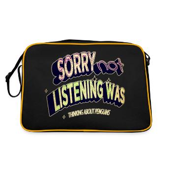 birthday present funny quote present animal - Retro Bag - black/gold - Back