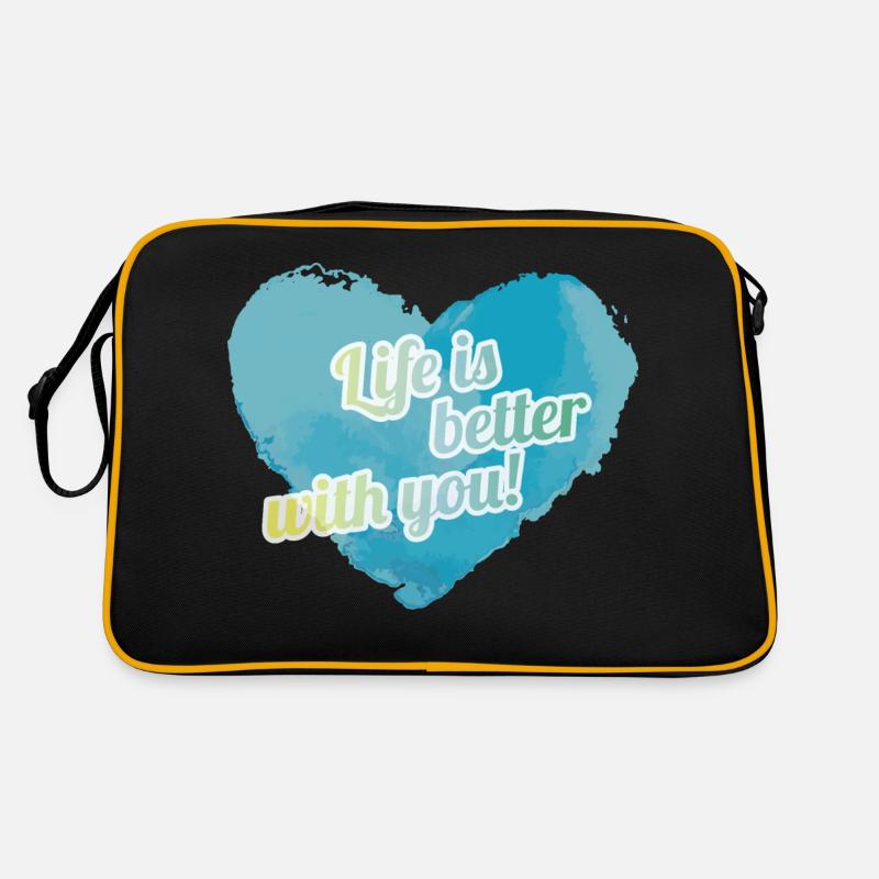 Leben mit dir ist besser Retro Tasche