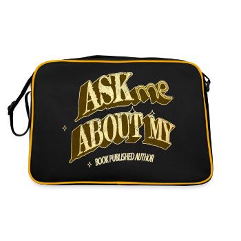 blog present fun blogger editor authors - Retro Bag - black/gold - Back