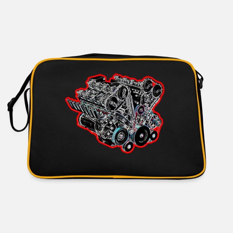 V8 Red Stroke Retro Tasche