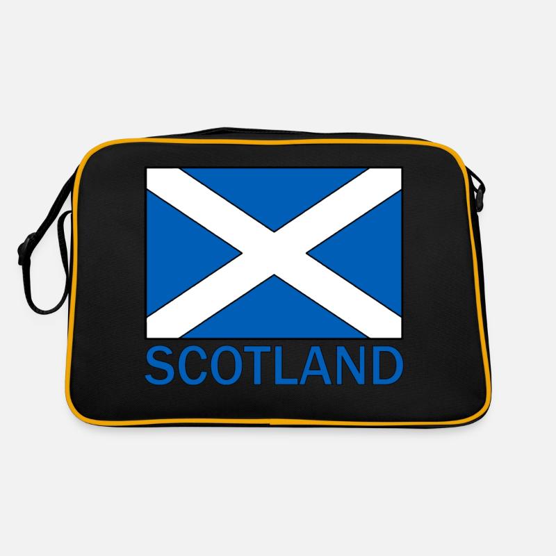 Schottland - Retro Tasche - Schwarz/Gold