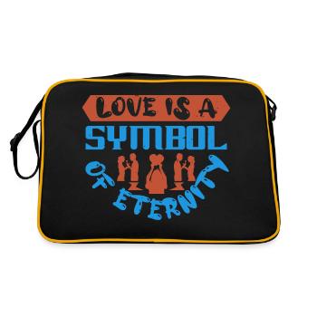 LOVE IS A SYMBOL OF ETERNITY - Retro Bag - black/gold - Back