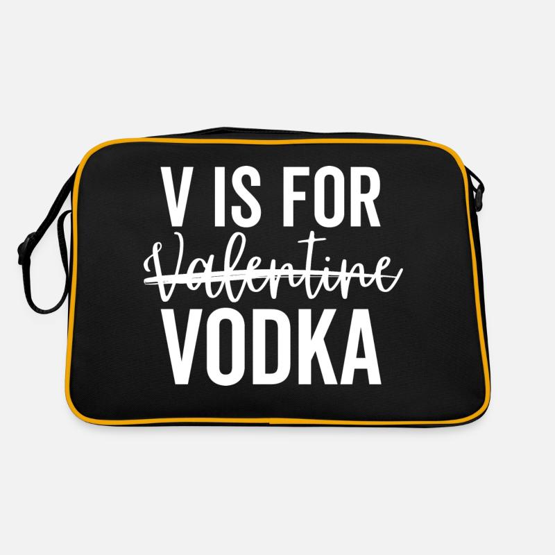 V est pour la vodka de la Saint-Valentin Sac Retro