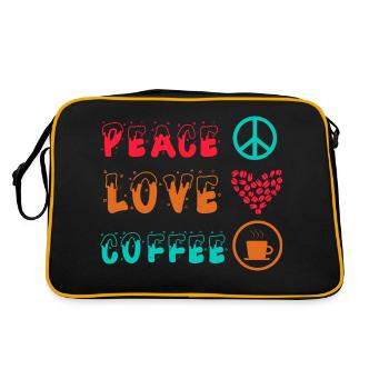 PEACE LOVE CAFÉ - Sac Retro - noir/or - Dos