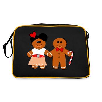 Alsace Couple de Mannele Mannala - Sac Retro - noir/or - Dos