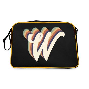 lettre w - Sac Retro - noir/or - Dos
