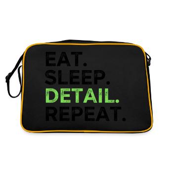 Manger Sommeil Détail Répéter - Sac Retro - noir/or - Dos