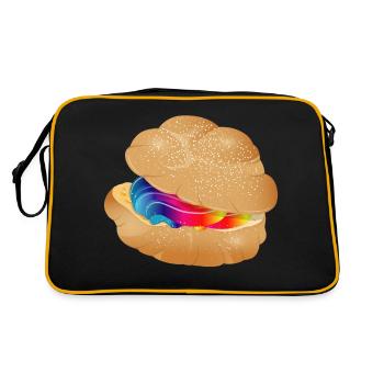 Illustration d’une bouffée à la crème colorée - Sac Retro - noir/or - Dos