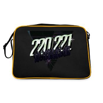 electronics engineer geek electrical electrician - Retro Tasche - Schwarz/Gold - Hinten