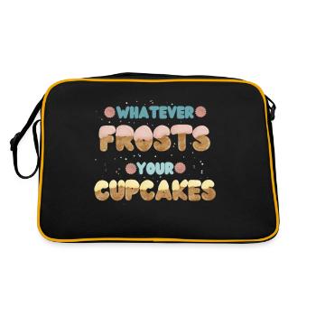 Qu’est-ce qui givre vos cupcakes - Sac Retro - noir/or - Dos
